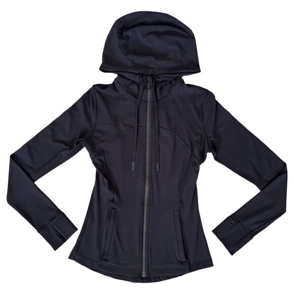 Lululemon Hooded Define Jacket Black Nulu Slim Fit Zip Up Size 6 - Picture 3 of 12